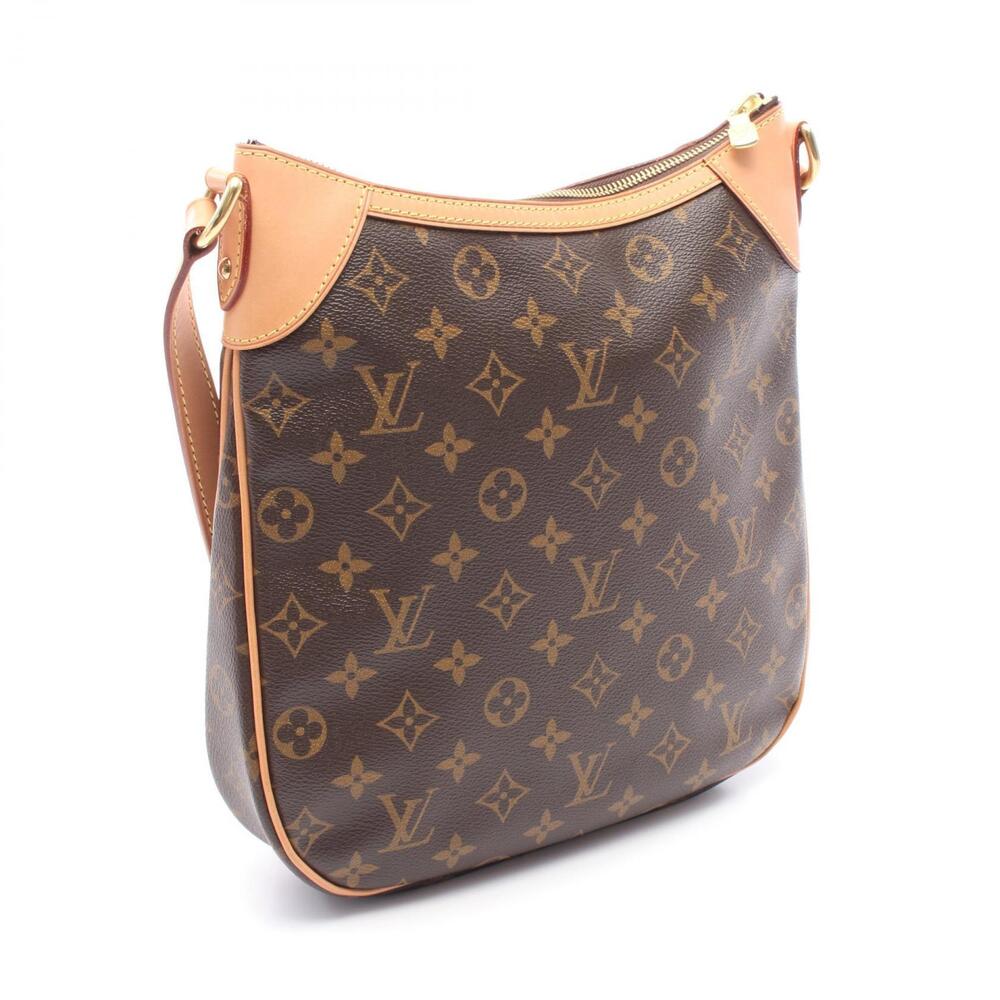 Louis Vuitton Canvas Odeon Shoulder Brown Leather Bag Monogram